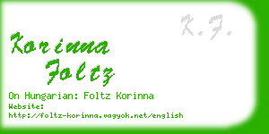korinna foltz business card